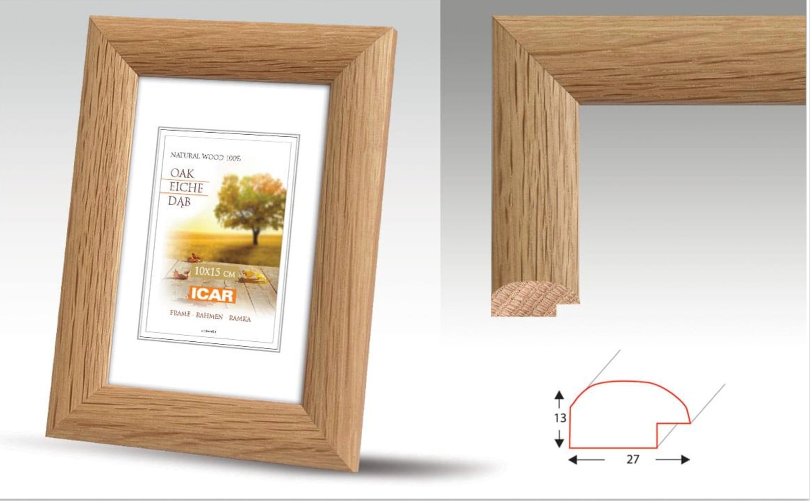 Solid Oak Photo Picture Frame Portrait Landscape 6x4 / 7x5 / Etsy UK