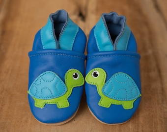 Slippers children's crawling shoes boys girls crawling shoes leather slippers crawling slippers turtle