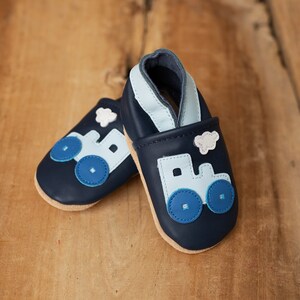 Kruipschoenen, babyslofjes, kinderen leer, leren pantoffels, kruipschoenen, kruippantoffels afbeelding 5