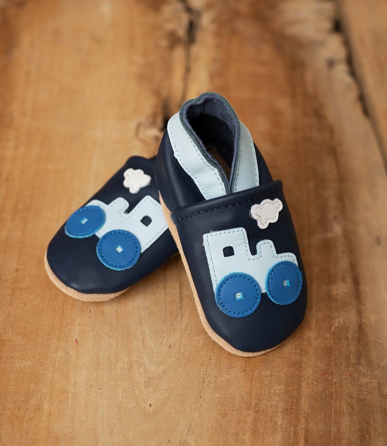 Krabbelschuhe Baby Hausschuhe Kinder Leder Lederpuschen Krabbelschuhe Krabbelpuschen Bild 5