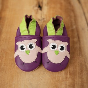 Krabbelschuhe Baby Hausschuhe Kinder Leder Krabbelpuschen Lederpuschen Krabbelschuhe Bild 1