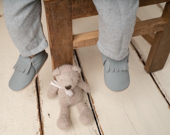 Krabbelschuhe Baby Krabbelschuhe Baby Mokassins aus Leder Hausschuhe