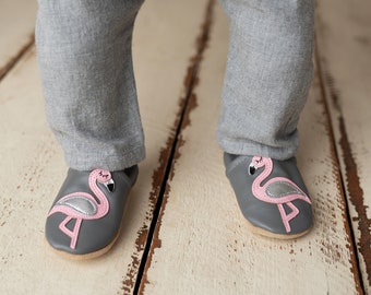 Crawling shoes baby crawling shoes baby leather slippers crawling slippers made of leather baby shoes flamingo