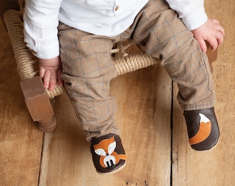 Crawling shoes baby crawling shoes leather shoes crawling shoes fox