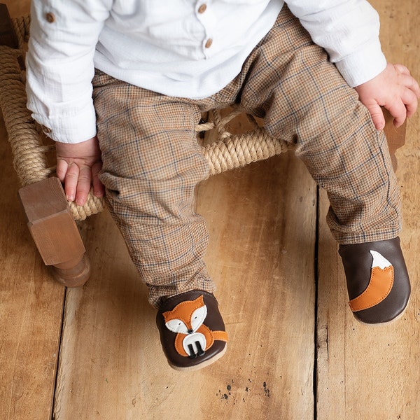 Scarpe striscianti scarpe striscianti per bambini scarpe in pelle scarpe striscianti volpe