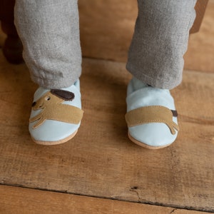 Krabbelschuhe Baby Lederpuschen Krabbelschuhe Krabbelpuschen Bild 1