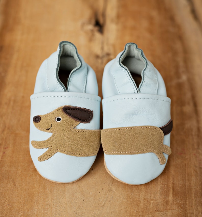 Krabbelschuhe Baby Lederpuschen Krabbelschuhe Krabbelpuschen Bild 2