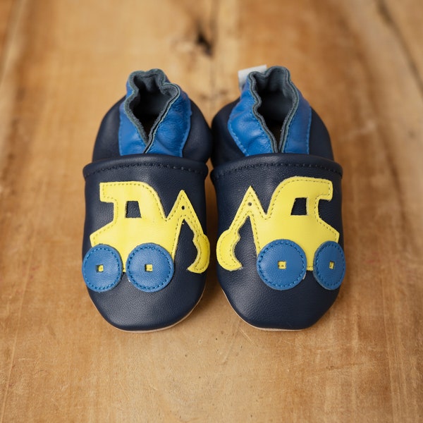 Krabbelschuhe Baby Hausschuhe Kinder Leder Krabbelschuhe Lederpuschen Krabbelpuschen Feuerwehr