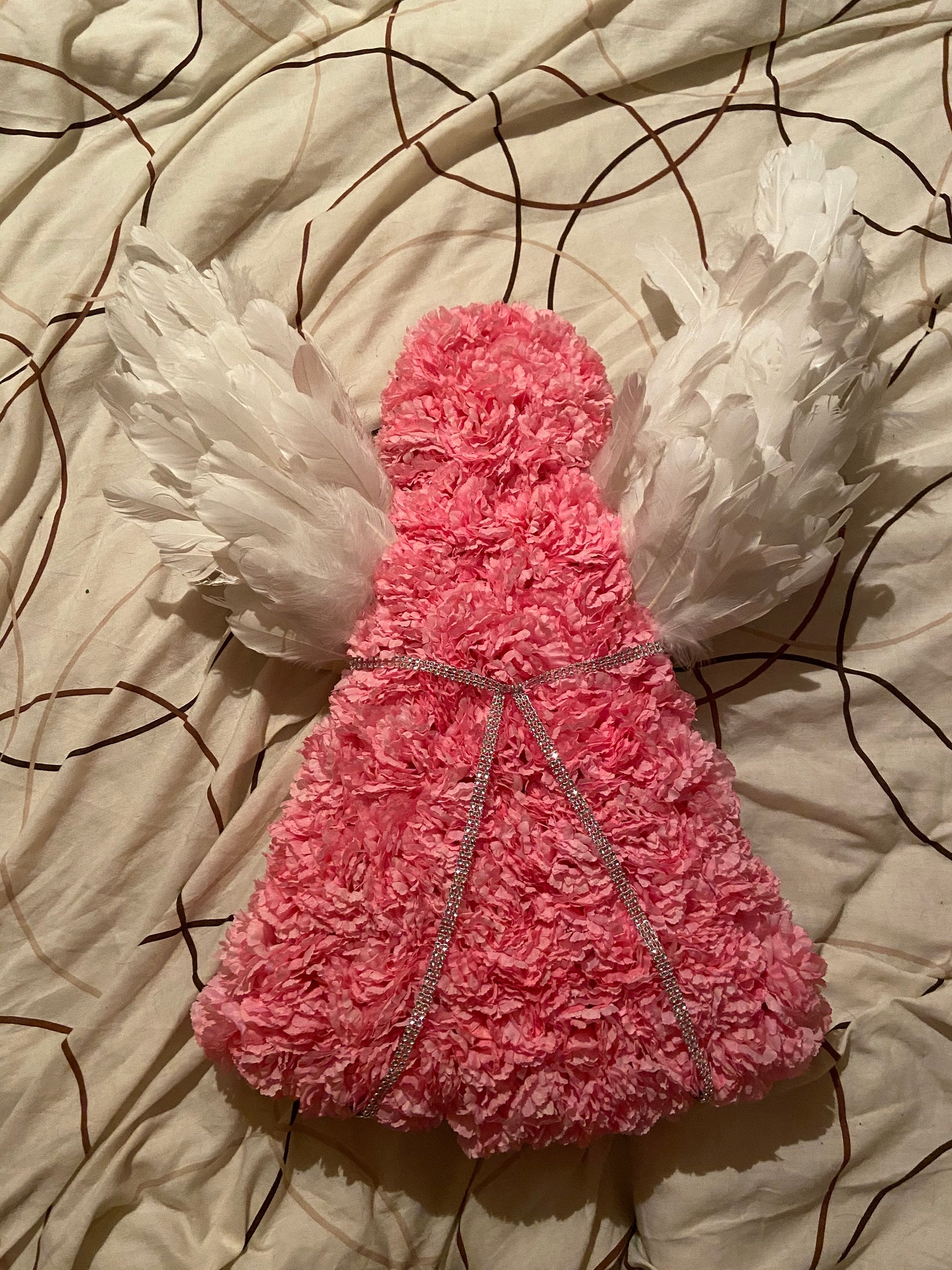 Artificial Silk Funeral Flower Arrangement Angel Etsy