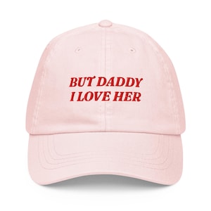 Chapéu &quot;Lésbica, mas papai, eu amo ela&quot;, boné de beisebol bordado LGBT, estética lésbica feminina, chapéu do orgulho gay pastel