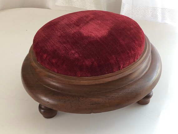 Vintage Jewelry Store Stand Wood Velvet Clawson Fu