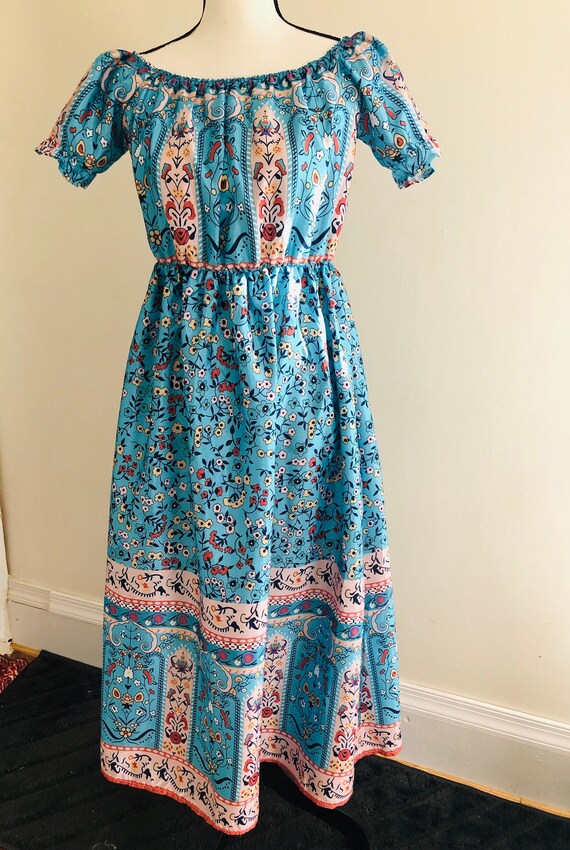 off shoulder peasant dress