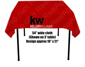Keller Williams RED Event Square Table Cloth Realtors Tablecloth Cover Runner
