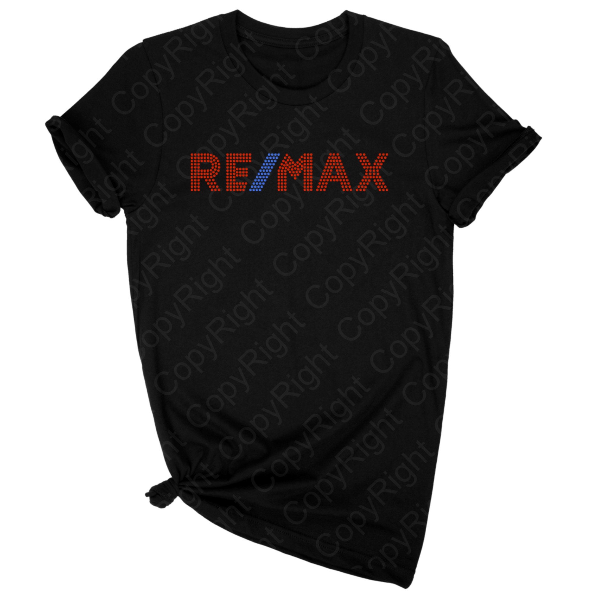 ReMax Rhinestone Bling Ladies T-shirt for Real Estate Realtor | Etsy
