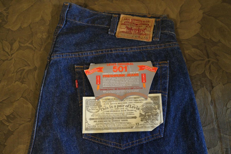 Vintage Levi's 501-0115 NOS Preshrunk Buttonfly Jeans 1989 | Etsy