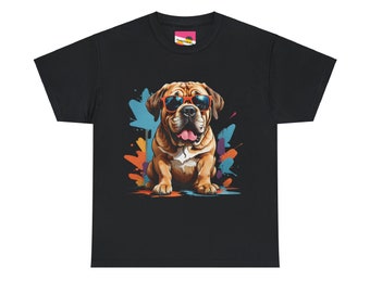 Mastiff Cool Dog in Sunglasses T-Shirt