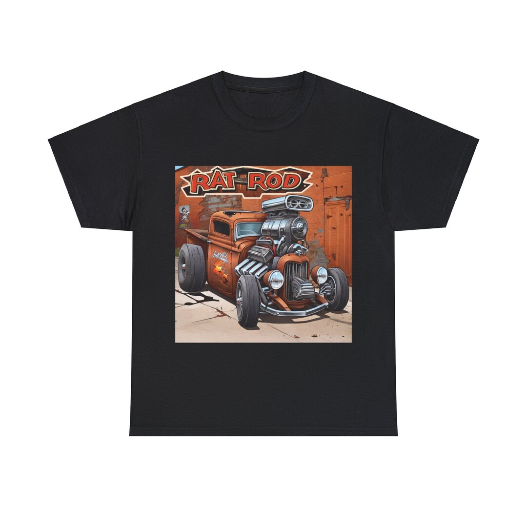 Rat Rod Toon Low Riding Rust Colored Classic Pick-up Truck With Large ...