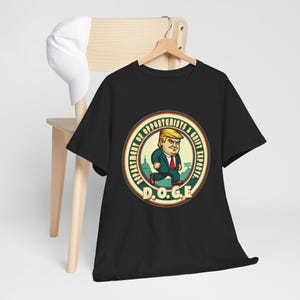 T-shirt politieke humor, T-shirt satire, D.O.G.E.  Department of Opportunists & Grift Experts, Cartoon Trump Design