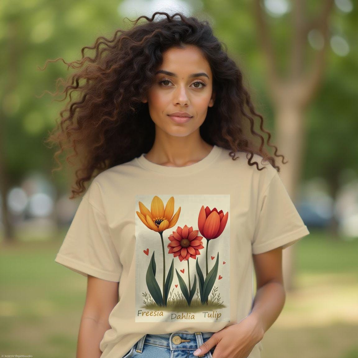 Freesia Dahlia Tulip Flowers Floral FDT Tee, Liberal Democrat
