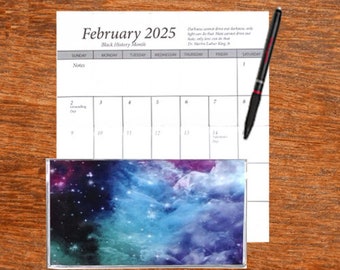 3 Year 2024 2025 2026 Pocket Calendar Planner | Starry Night | Notepad