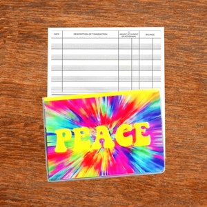 Your Choice * Tie Dye * RFID Protected Debit Credit Card Holder | Mini Register | Photo Insert