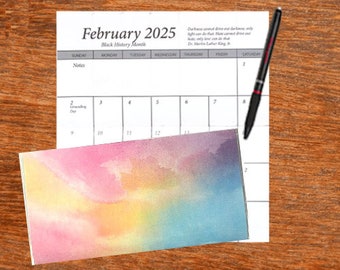 Your Paint Style Choice* 3 Year Calendar Pocket Planner and Note Pad  2024 2025 2026 datebook