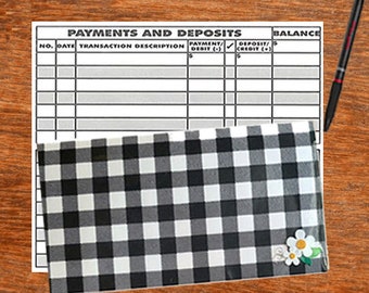 Checkbook Cover | Buffalo Check Flower | 2 Large Print Checkbook Transaction Registers