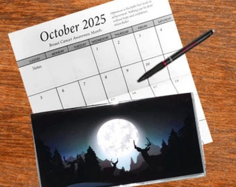 Your Choice * Deer * 2 Year 2024 2025 Pocket Calendar Planner | Notepad