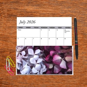 2 Full Years 2026 2027 Pocket Calendar Flower Leaves Style Choice Planner Free Notepad
