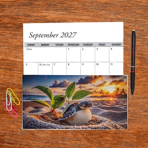 Beach / Ocean Pocket Calendar 2026 - 2028 Monthly Planner Organizer Purse Size Gift 3 Year