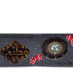 Oversized Checkbook Cover Casino Gambling Choice with Free Jumbo Big Low Vision Aid Check Register