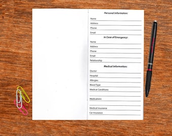 3 Years 2027 - 2029 Pocket Calendar Planner Datebook Replacement Insert (Set of 1)