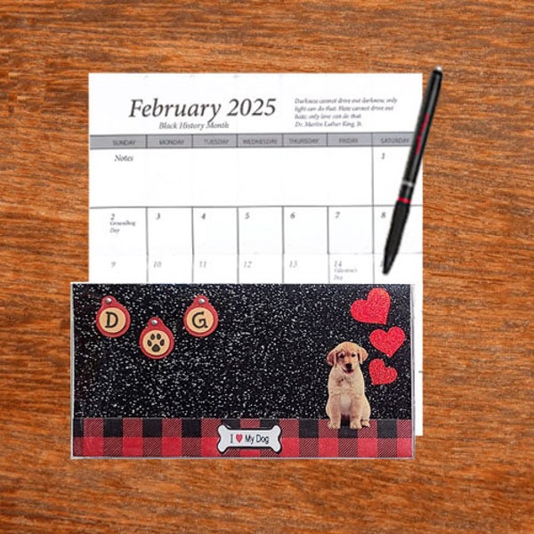 Style Choice * Dog * | 2 Year 2024 2025 Pocket Calendar Planner | Notepad