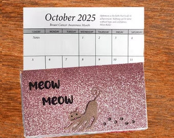 Your Choice * Cat * 2 Year 2024 2025 Pocket Calendar Planner | Notepad
