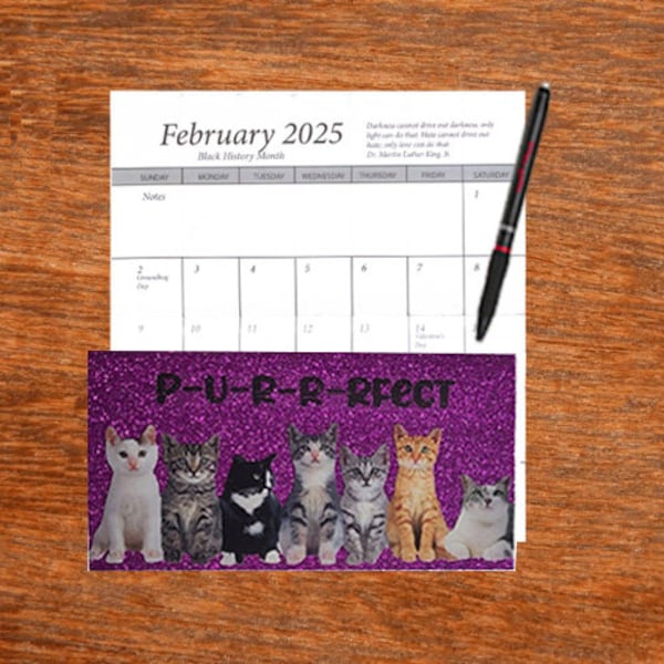 Your Choice *  3 Year 2024 2025 2026 Pocket Calendar Planner | Cat Kitten | Notepad |