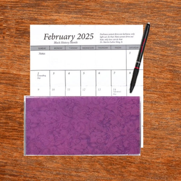 Your Color Choice * Floral Swirl | 3 Year 2024 2025 2026 Pocket Calendar Planner |  Notepad |