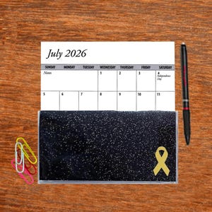 2 Year 2026 2027 Pocket Calendar Planner Awareness Ribbon Organizer with Notepad Color Choice