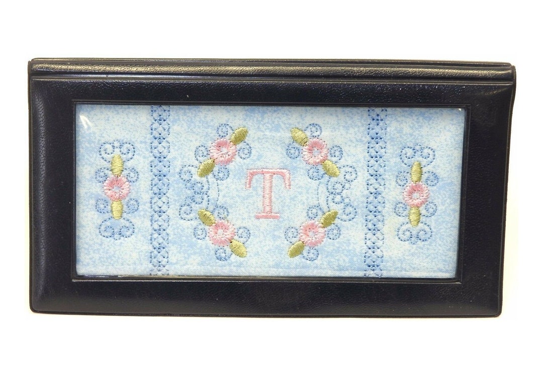 Checkbook Cover Quilted Embroidered t 50 Page Checkbook Register Photo