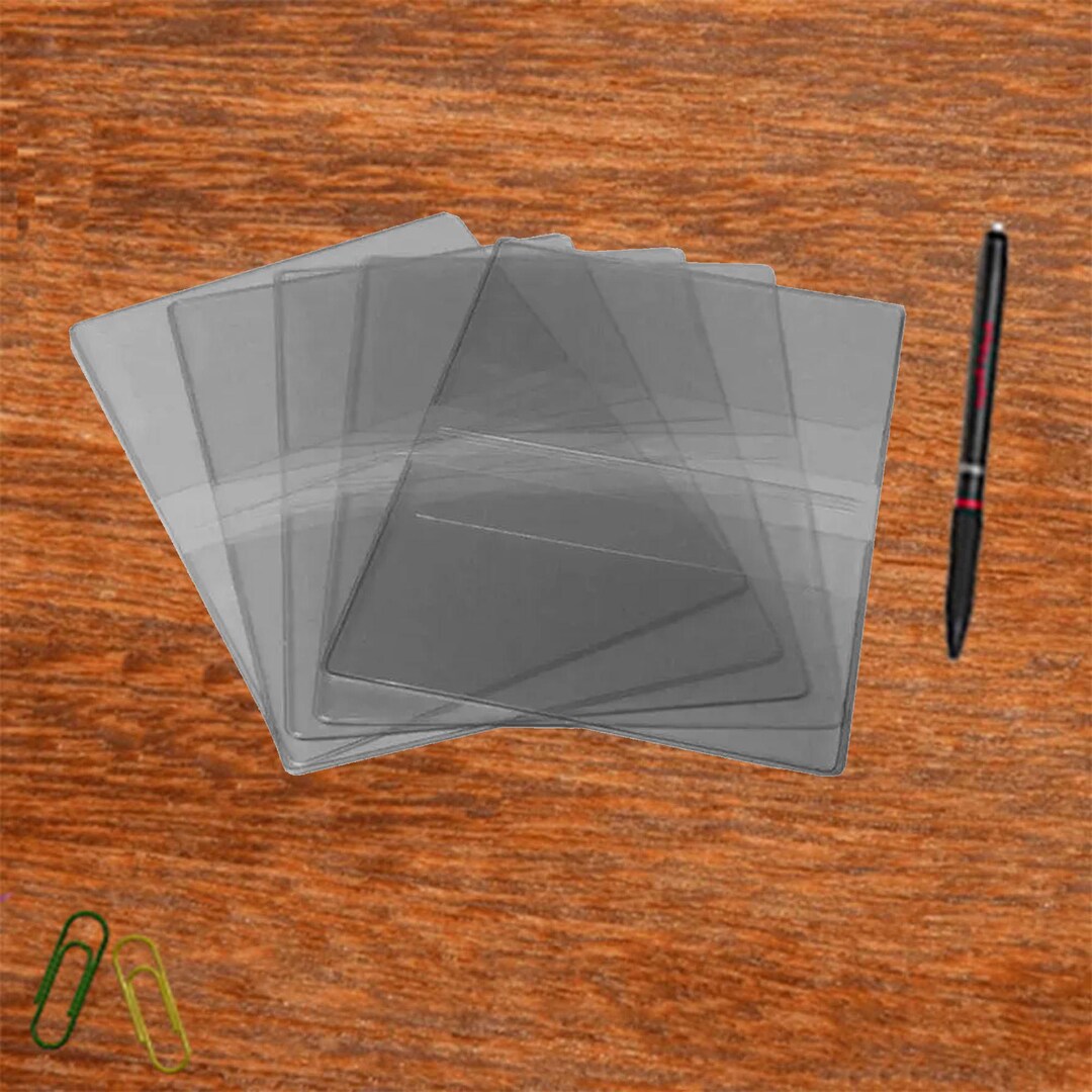 Clear Vinyl Debit Card Covers | Business Wallet |4 Pocket Gift Card ...