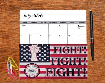 2 Full Years 2026 2027 Pocket Calendar Trump MAGA Choice Planner Free Notepad
