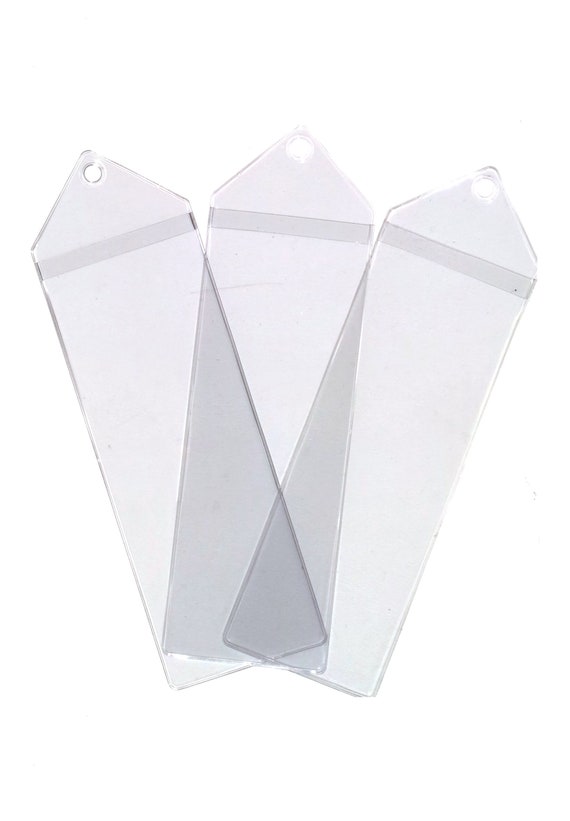 Clear plastic vinyl photo strip protector and bookmark sleeve with a  reinforced