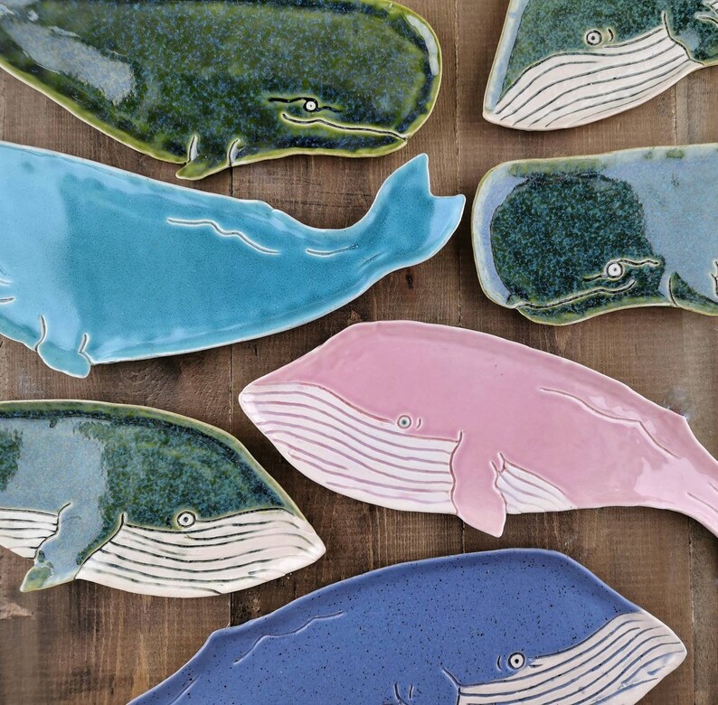 Cute whale plate. Ceramic dishes Etsy