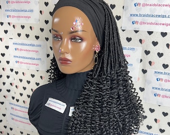 Faux Locs Headband Wig: Boho Goddess Distressed Curly Braids