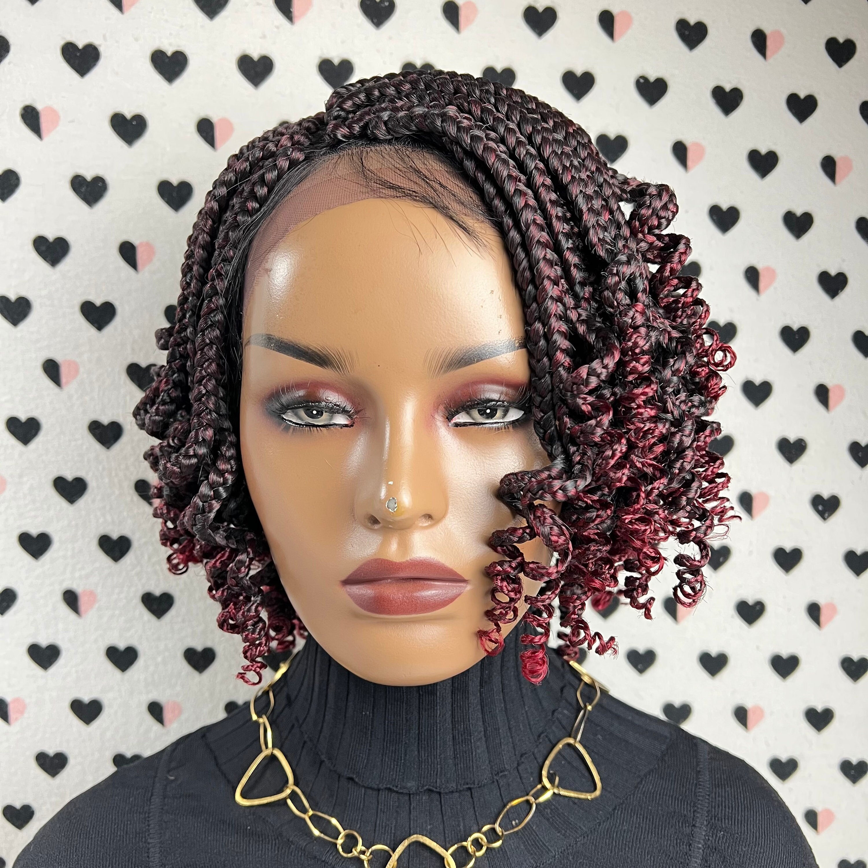 Curly top weave bob