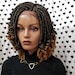 Handmade Box Braid Braided Lace Front Wig With Curly Ends Colors 1b/27 ombre 