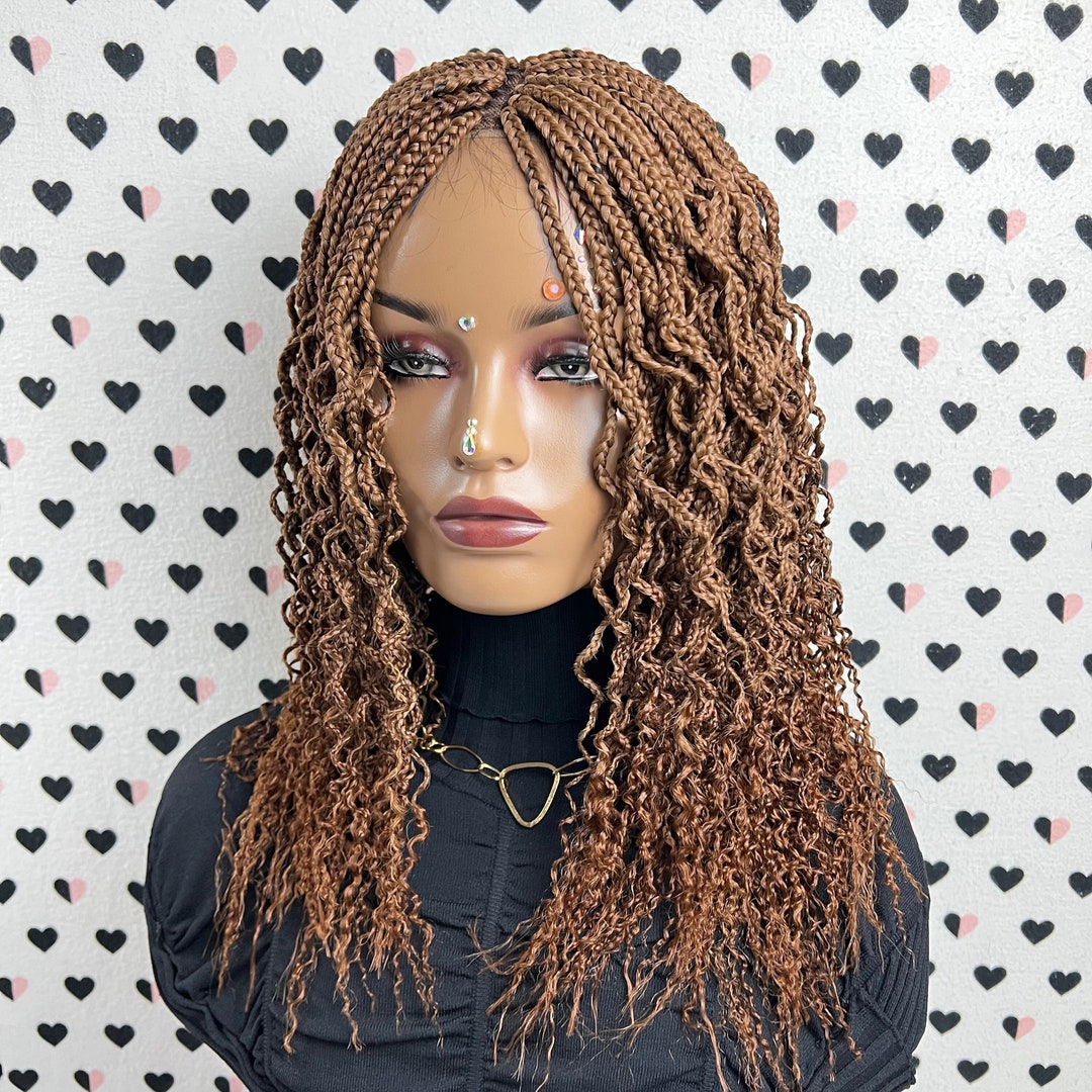 Curled Box Braid Wig Curly Lace Closure Handmade Goddess Box Etsy UK