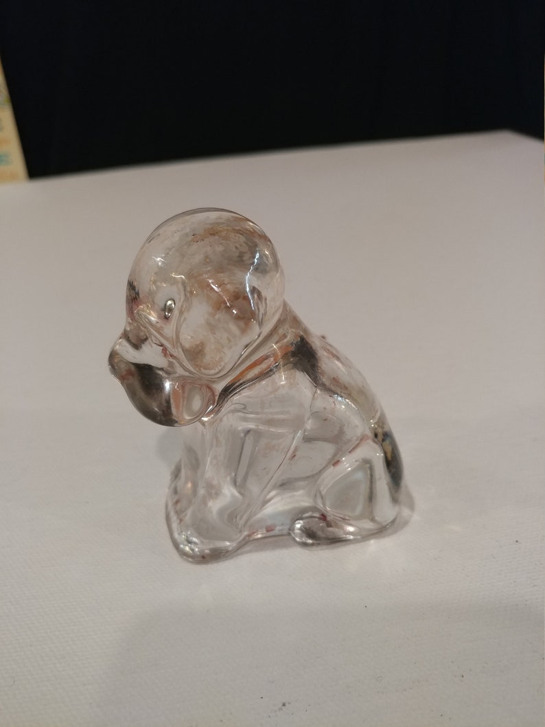 Vintage Glass Bulldog With Hollowed Out Base. Vintage Candy Etsy