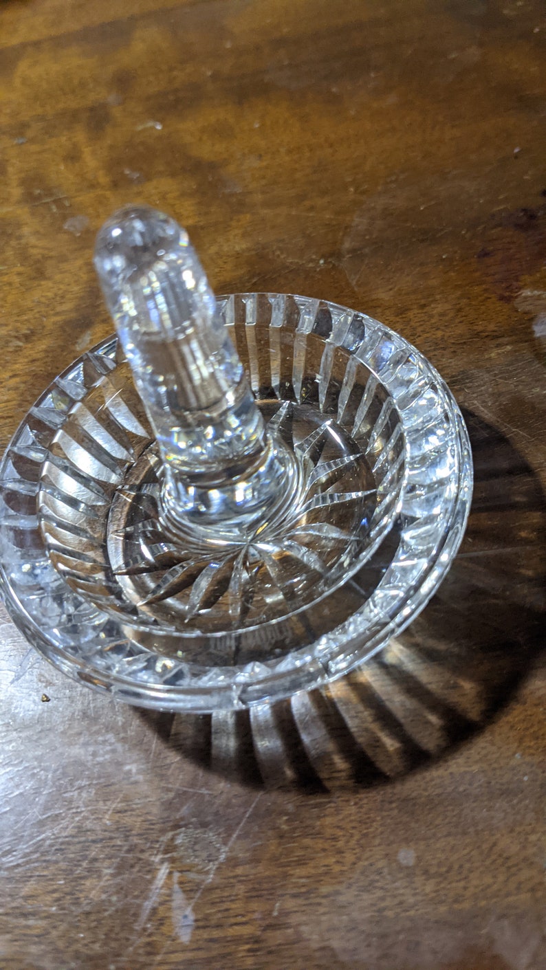 See Item Description Vintage Waterford Crystal Ring Holder Made in Ireland Older Hallmark FREE SHIPPING