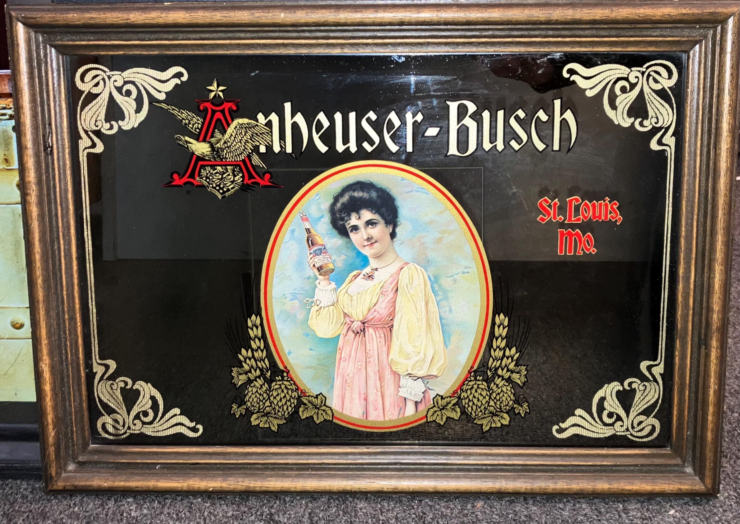 Vintage Budweiser Mirror - Etsy
