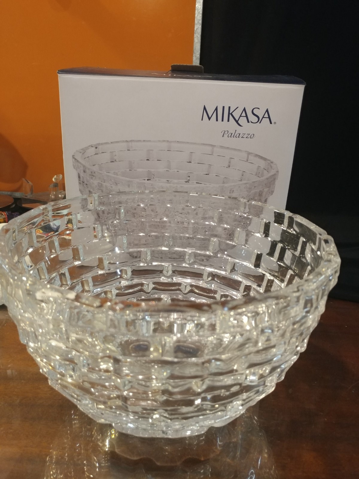Mikasa Palazzo 9 Inch Crystal Glass Bowl in Original Box Etsy